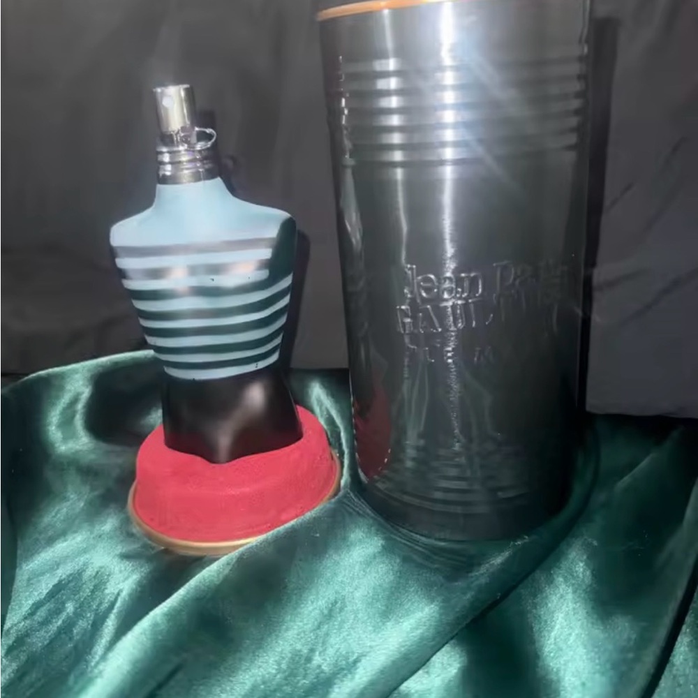 Jean Paul Gaultier Blue, Black & Red Torso Bottle with Tin